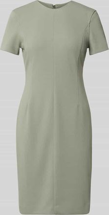 Calvin Klein Knielanges Etuikleid mit Rundhalsausschnitt in Khaki, Gr&ouml;&szlig;e XL