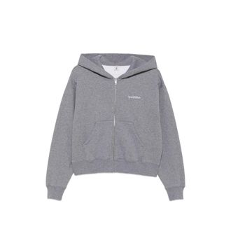 Sporty & Rich Logo-embroidered Zip-up Hoodie