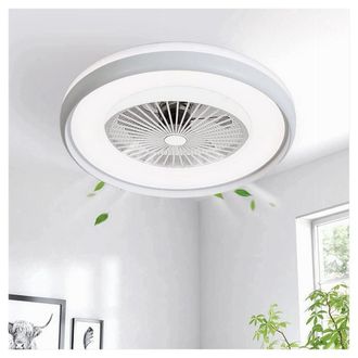 Trade Shop Trade Shop Traesio - Trade Shop - Plafoniera Led 62 W Ventilatore Dimmerabile Telecomando 3 Colorazioni Luce 60006