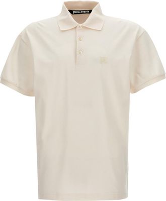 Palm Angels White Monogram Logo Polo
