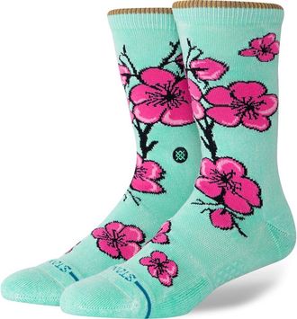 Stance 99 Cents Combed Cotton Blend Crew Socks in Jade at Nordstrom, Size Large