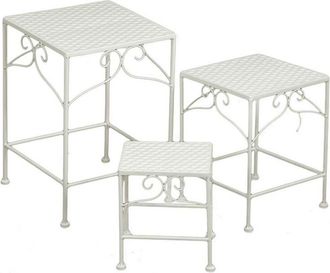 Vacchetti Vacchetti - Colonnina Met&aacute;lica Milena 1-3 Baja Cuadrada Blanca 30x30x43 Cm