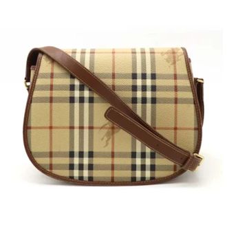 Burberry Pre-owned Cross Body Bags, female, Beige, Size: ONE SIZE Pre-owned Canvas crossbody-bags