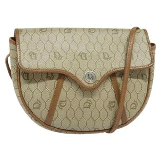 Dior Pre-owned Cross Body Bags, female, Beige, Size: ONE SIZE Pre-owned Plastic Shoulder Bag