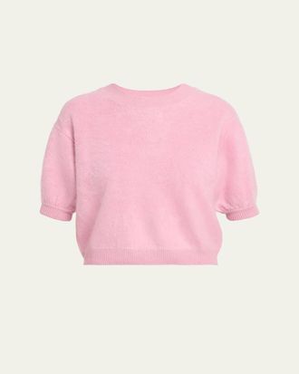 Lisa Yang Juniper Short-Sleeve Cashmere Sweater