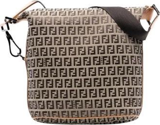 Fendi Pre-owned Cross Body Bags, female, Beige, Size: ONE SIZE Pre-owned Vintage Shoulder Bag