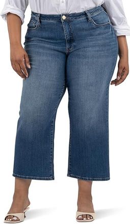 Kut from the Kloth Plus Size Charlotte High Rise Crop Wide Leg With Regular Hem Womens Jeans Healthy : 18W, Cotton/Denim/Polyester