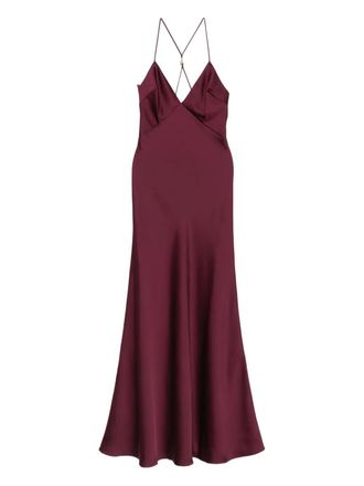 Patrizia Pepe criss-cross strap dress - Red