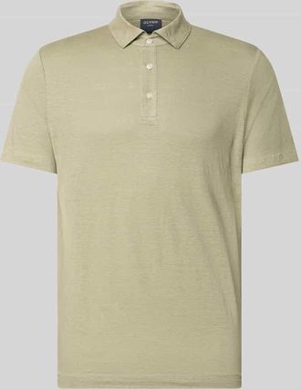 Olymp Level 5 Regular Fit Poloshirt aus Leinen-Elasthan-Mix in Schilf, Gr&ouml;&szlig;e XXL