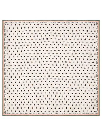 Fendi White Dot Pattern Scarf