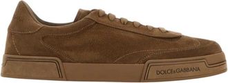 Dolce & Gabbana Schoenen met Veters - Heren - Sneakers - Bruin - 44 EU - Leer - Schoenen