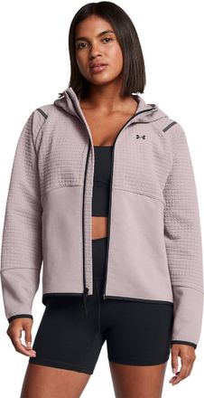 Under Armour Unstoppable Fleece Grid Hoodie in grijs voor dames