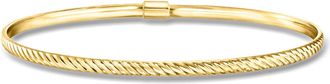 RS Pure by Ross-Simons Italian 14kt Yellow Gold Ridged Bangle Bracelet
