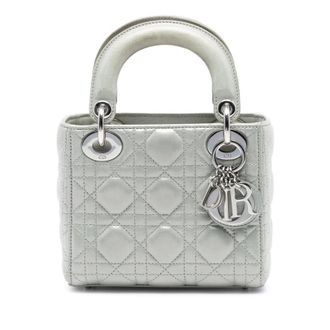 Dior Pre-owned Dior Mini Iridescent Lambskin Cannage Lady Dior 17-BO-1115