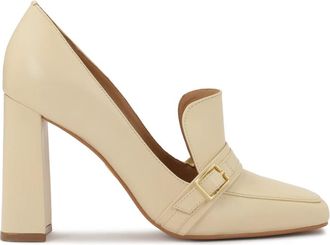 Kazar Instap herenpumps met hoge hak - Dames - Pumps - Beige - 38 EU - Leer - Schoenen