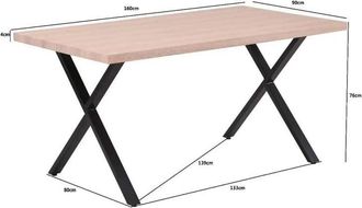 Romo Mesa De Cocina, Mesa De Comedor Marr&oacute;n Rectangular Para El Hogar 160x90x76 Cm, Marchena
