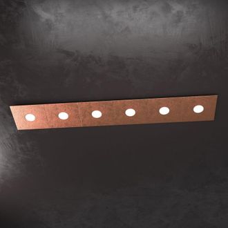Top-Light Applique Moderna Eccentric Metallo Foglia Rame 6 Luci Gx53