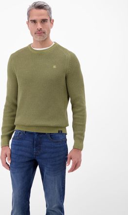 Lerros Strickpullover LERROS LERROS Herren Crewneck-Stricker in Strukturqualit&auml;t, Herren, Gr. XXL, aloe gr&uuml;n, 100% Baumwolle, Rundhals, Pullover Strickpullov