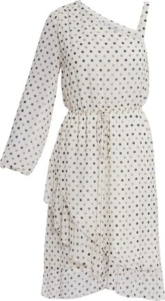 Gina Bacconi Womens Sasha Chiffon Spot Dress Wrap - Ivory - Size 8 UK