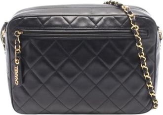 Chanel Pre-owned Classic Flap Cross Body Bag - Dames - Vintage Schoudertas - Zwart - ONE Size - Leer - Vintage