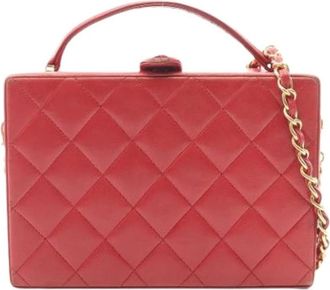 Chanel Pre-owned Matelasse Handtas - Dames - Vintage Handtas - Rood - ONE Size - Leer - Vintage