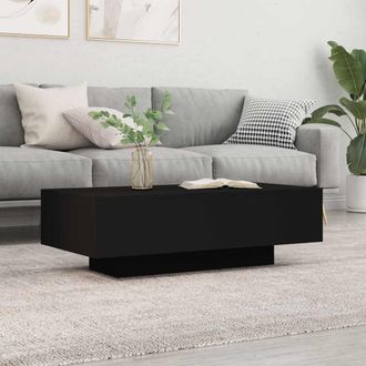 vidaXL Vidaxl - Mesa De Centro Madera De Ingenier&iacute;a Negro 100x49,5x31 Cm