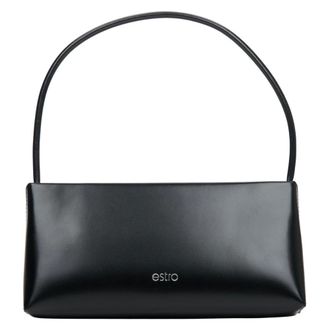 Estro & Luminara Leather Shoulder Bag - female - Estro - Shoulder Bags - Black - ONE SIZE - Bags