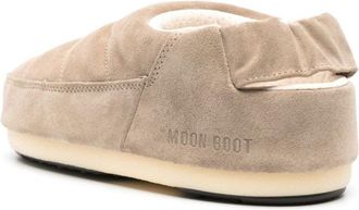 Moon Boot Womens Evolution Sandals Beige Suede Rubber Sole