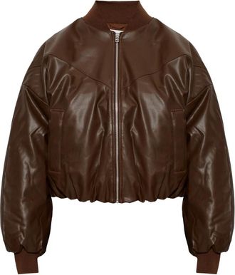 Nike Therma-FIT Bomberjack - Dames - Skatekleding - Bruin - XS - Leer - Fitness
