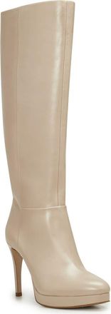 Vince Camuto Valeria Knee High Platform Boot - Wide Calf in Soft Buff at Nordstrom Rack, Size 8.5