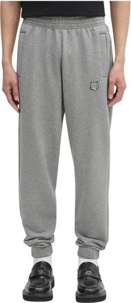 Maison Kitsun&eacute; Pantalones de Jogging de Algod&oacute;n con Parche de Zorro Bold - Trousers - Hombre - Gris - 2XL