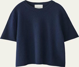 Lisa Yang Cila Short-Sleeve Cashmere T-Shirt