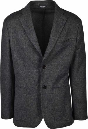 Dolce & Gabbana Jas - Heren - Blazers - Grijs - L - Katoen - Jassen