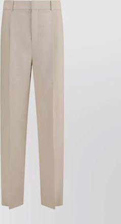 Saint Laurent wool wide-leg pleated trousers
