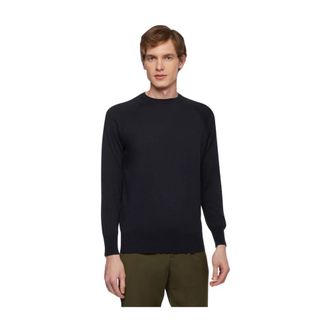 Brooks Brothers Cotton and Cashmere Sweatshirt - male - Brooks Brothers - Round-neck Knitwear - Blue - XL - Knitwear