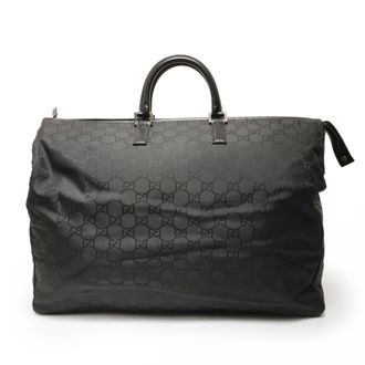 Gucci Gg Canvas Black Gg Canvas Boston Bag (Pre-Owned)