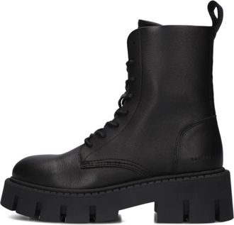 Copenhagen Zwarte leren veterschoenen - Dames - Veterlaarzen - Zwart - 41 EU - Leer - Schoenen