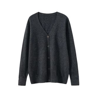 Generic Mens V-Neck Cardigan Casual Sweater - Merino Wool Knitwear Soft Coat