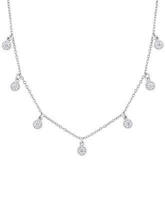 Rina Limor Silver 0.63 ct. tw. Lab-Grown White Sapphire Station Necklace