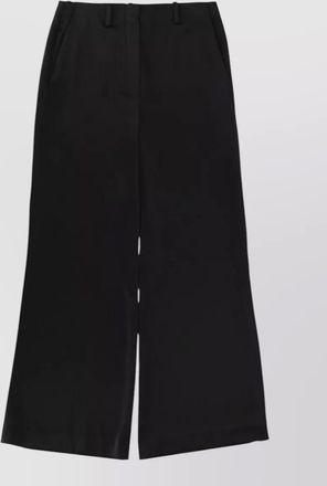 Theory wide leg trousers belt loops pockets