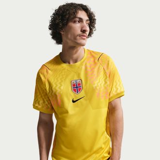 Nike Norway 2026 Stadium Goalkeeper Nike Mens Dri-FIT Soccer Replica Short-Sleeve Jersey in Yellow | IB5321-718