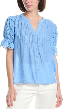 Nanette Lepore Eyelet Sleeve Blouse