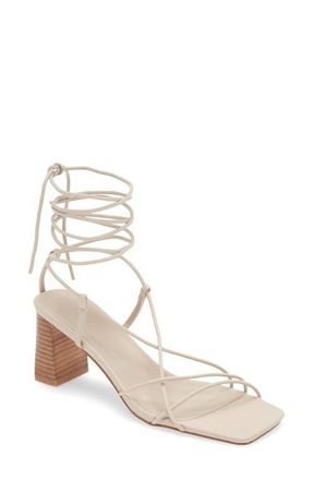 Billini Ilara Ankle Tie Sandal in Birch-Natural at Nordstrom, Size 6