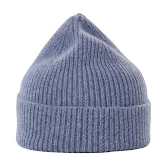 Le Bonnet Lamswool/Caregora Beanie - unisex - Accessoires - Blauw - Maat: ONE Size Wol