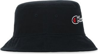 Champion Womens Logo-Embroidered Cotton Bucket Hat Black