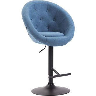 Clp Sgabello da bar London V2 in tessuto blu nero