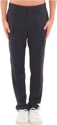 BRIGLIA 1949 Tiberio Fijne Wollen Slim Broek - Heren - Straight fit broeken - Blauw - M - Wol - Broeken