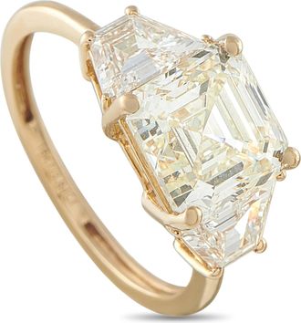 Luxury Bazaar 18K Yellow Gold 3.84ct Diamond Ring MF13-062226