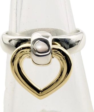 Herm&egrave;s Gold Silver Gold (18K) Silver 925 Band Ring (Pre-Owned)