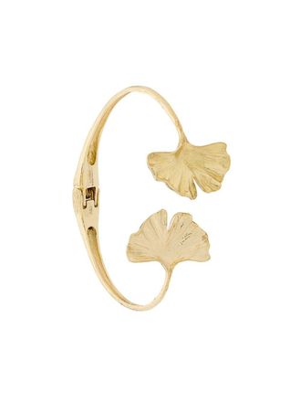 Aurélie Bidermann 18kt yellow gold Ginkgo cuff - women - 18kt Yellow Gold - One Size